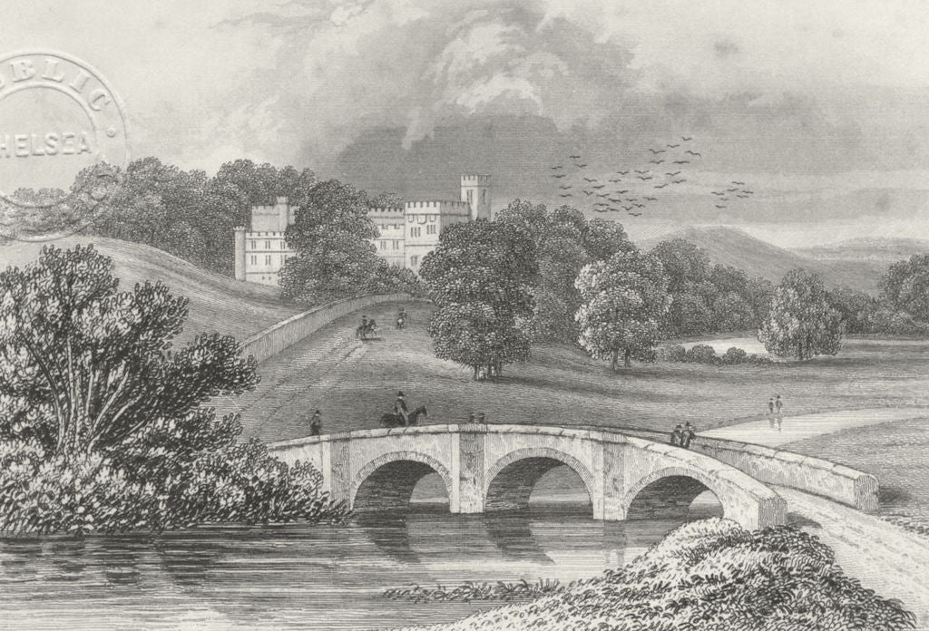 DERBYS. Haddon Hall, Derbyshire. DUGDALE c1840 old antique print picture